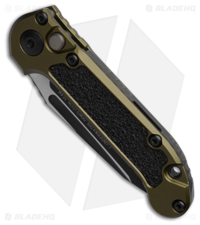Microtech LUDT Gen III T/E Automatic Knife OD Green Aluminum (3.5" Black Serr)