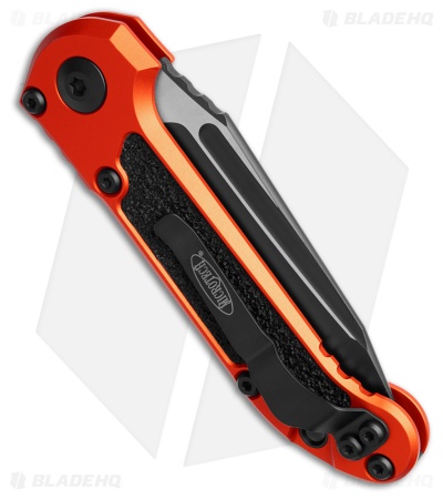 Microtech LUDT Gen III T/E Automatic Knife Orange Al (3.5" Black Full Serr)