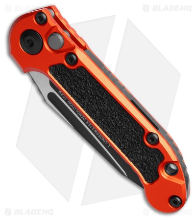 Microtech LUDT Gen III T/E Automatic Knife Orange Al (3.5" Black Full Serr)