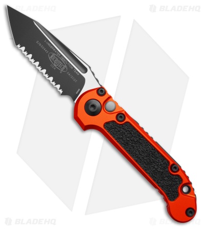 Microtech LUDT Gen III T/E Automatic Knife Orange Al (3.5" Black Full Serr)