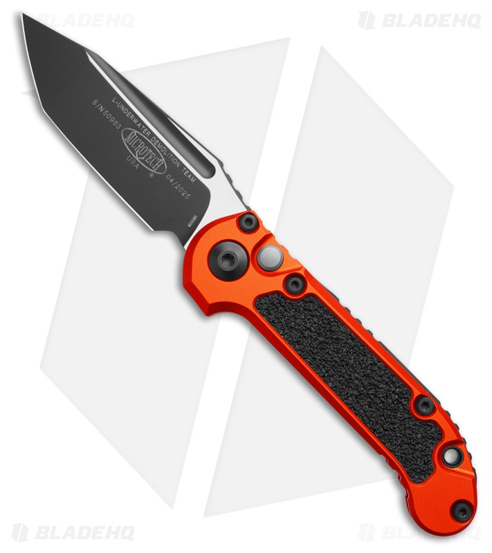 Microtech LUDT Gen III T/E Automatic Knife Orange Aluminum (3.5" Black)