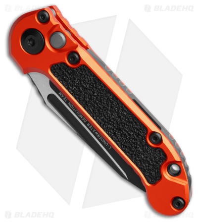Microtech LUDT Gen III T/E Automatic Knife Orange Aluminum (3.5" Black)