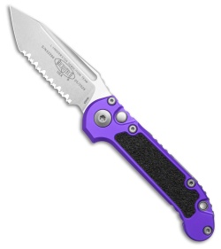 Microtech LUDT Gen III T/E Automatic Knife Purple Al (3.5" SW Full Serr)