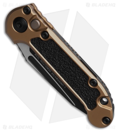 Microtech LUDT Gen III T/E Automatic Knife Tan Aluminum (3.5" Black Serr)