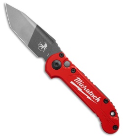 Microtech LUDT Journeyman Gen III T/E Auto Knife Red/Black Al (3.5" Two-Tone)