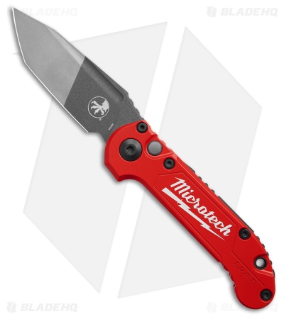 Microtech LUDT Journeyman Gen III T/E Auto Knife Red/Black Al (3.5" Two-Tone)