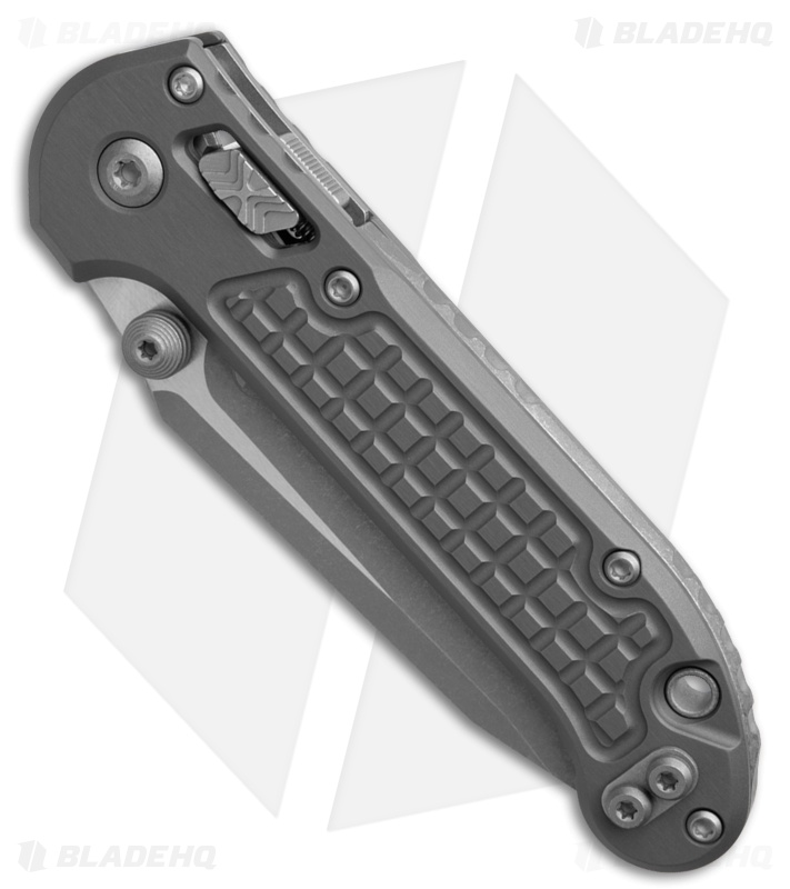Microtech LUDT RAM-LOK S/E Automatic Knife Natural Clear Frag Al (3.5" Apoc)