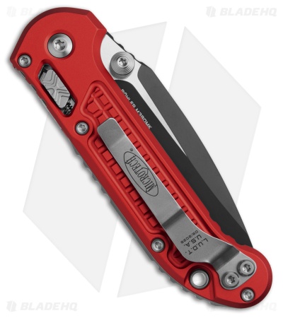 Microtech LUDT RAM-LOK S/E Automatic Knife Red Frag Al (3.5" Black)