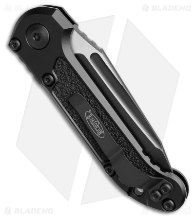 Microtech LUDT T/E Automatic Knife Black Al (3.5" Black Full Serr)