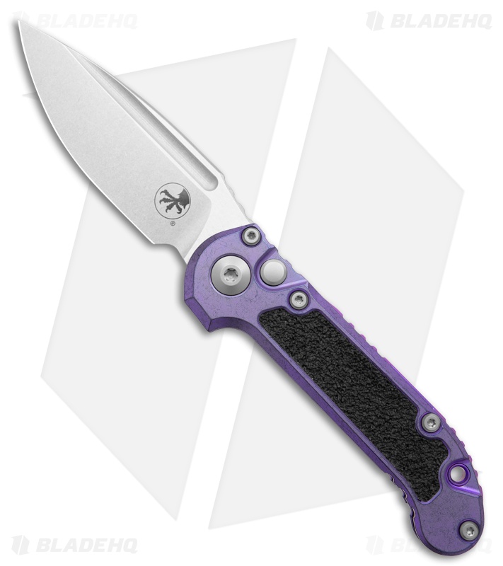 Microtech Marfione Select Knife LUDT Slab Side Button Lock Pur Haze Ti (3.5" SW)