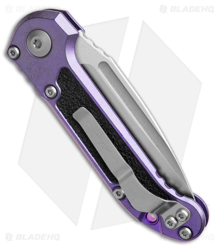 Microtech Marfione Select Knife LUDT Slab Side Button Lock Pur Haze Ti (3.5" SW)