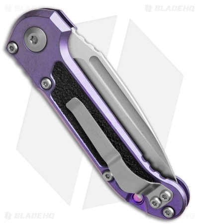 Microtech Marfione Select Knife LUDT Slab Side Button Lock Pur Haze Ti (3.5" SW)