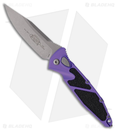 Microtech Socom Elite Automatic Knife Purple Aluminum (4" Apocalyptic)