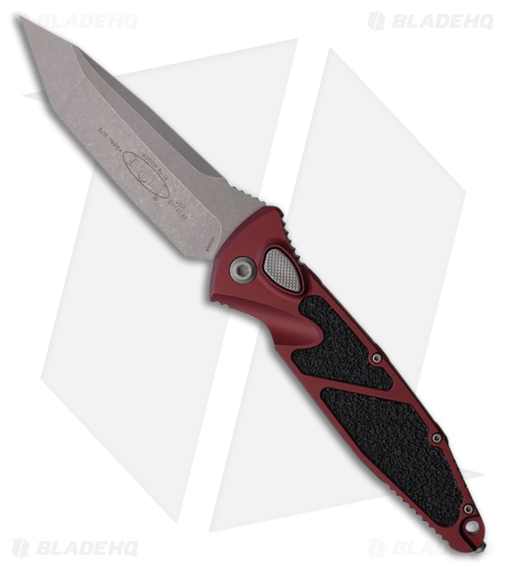 Microtech Socom Elite T/E Automatic Knife Merlot Red Aluminum (4" Apocalyptic)