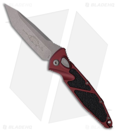 Microtech Socom Elite T/E Automatic Knife Merlot Red Aluminum (4" Apocalyptic)