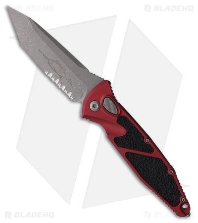 Microtech Socom Elite T/E Automatic Knife Merlot Aluminum (4" Apocalyptic Serr)