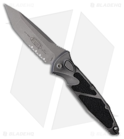 Microtech Socom Elite T/E Automatic Knife Weathered Metal Al (4" Apoc Serr)