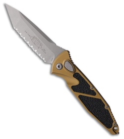 Microtech Socom Elite T/E Automatic Knife Tan Aluminum (4" Apoc Full Serr)
