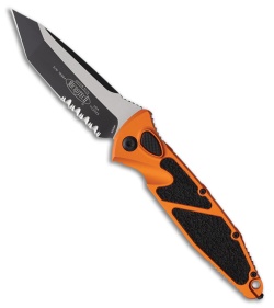 Microtech Socom Elite T/E Automatic Knife Orange Aluminum (4" Two-Tone Serr)
