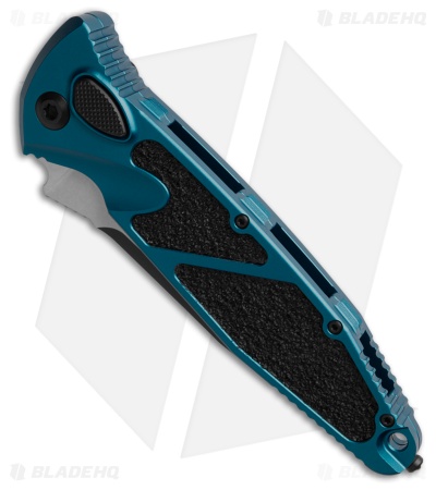 Microtech Socom Elite S/E Automatic Knife Blue Aluminum (4" Black Serr) 160A-2BL