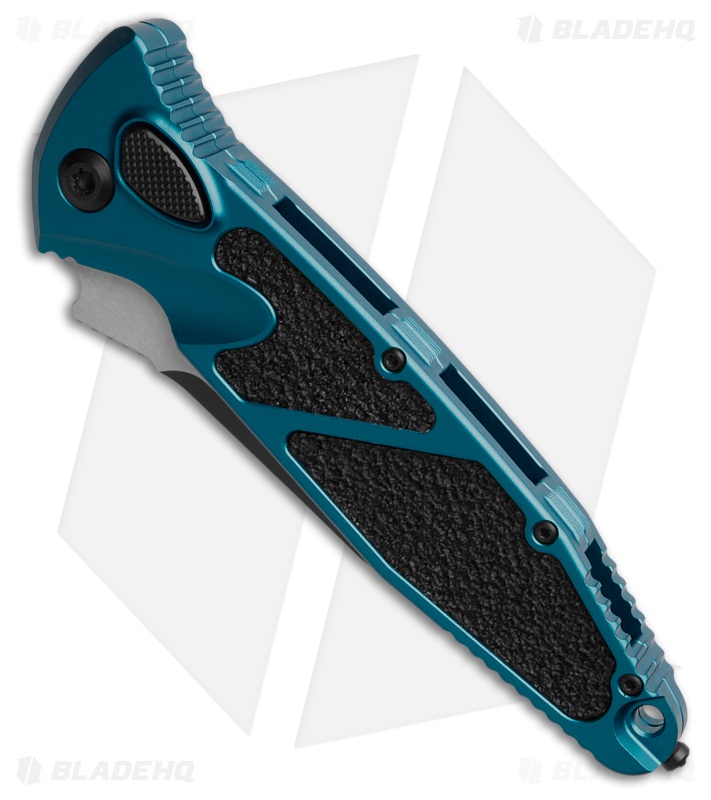 Microtech Socom Elite S/E Automatic Knife Blue Aluminum (4" Black) 160A-1BL