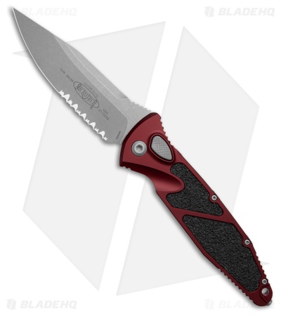 Microtech Socom Elite S/E Automatic Knife Merlot Red Aluminum (4" Apoc Serr)