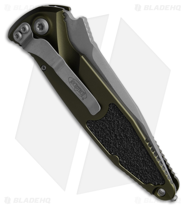 Microtech Socom Elite S/E Automatic Knife OD Green Al (4" Apocalyptic Serr)