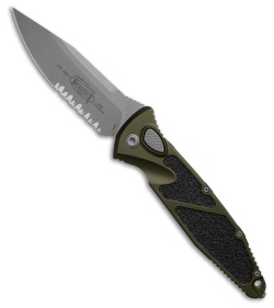 Microtech Socom Elite S/E Automatic Knife OD Green Al (4" Apocalyptic Serr)