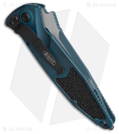 Microtech Socom Elite S/E Automatic Knife Weathered Blue Aluminum (4" Two-Tone)