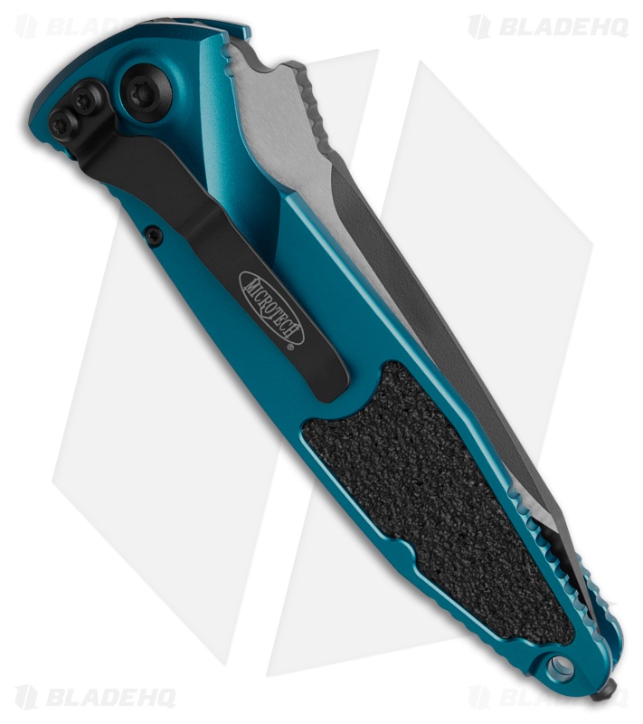 Microtech Socom Elite T/E Automatic Knife Blue (4" Two Tone Serr) 161A-2BL