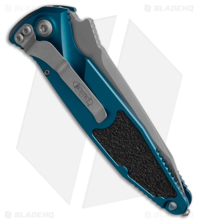 Microtech Socom Elite T/E Automatic Knife Blue Aluminum (4" Apoc Full Serr)