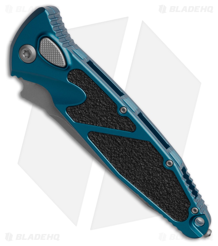 Microtech Socom Elite T/E Automatic Knife Blue Aluminum (4" Apoc Full Serr)