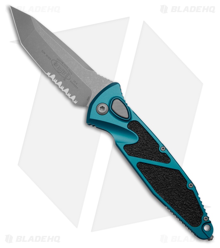Microtech Socom Elite T/E Automatic Knife Blue Aluminum (4" Apoc Serr)