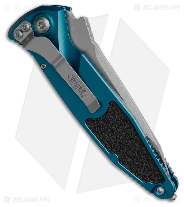 Microtech Socom Elite T/E Automatic Knife Blue Aluminum (4" SW) 161A-10BL