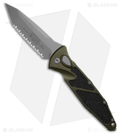 Microtech Socom Elite T/E Automatic Knife OD Green Al (4" Apoc Full Serr)