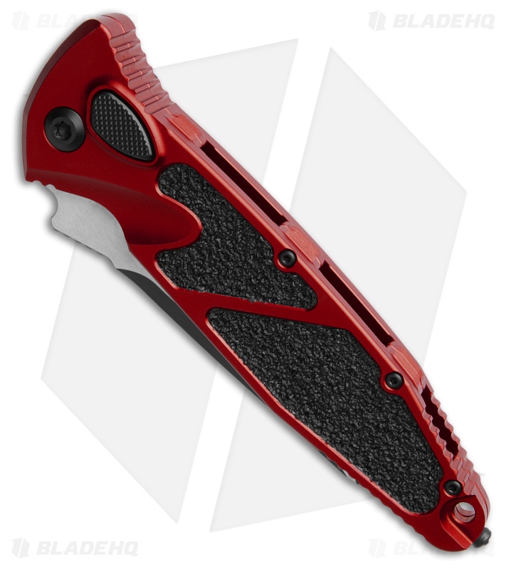 Microtech Socom Elite T/E Automatic Knife Red Al (4" Black Full Serr) 161A-3RD
