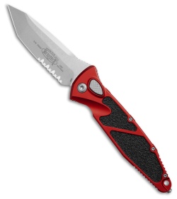 Microtech Socom Elite T/E Automatic Knife Red Aluminum (4" SW Serr) 161A-11RD