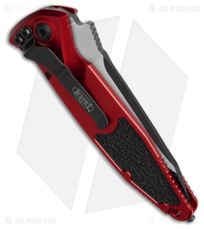 Microtech Socom Elite T/E Automatic Knife Red Aluminum (4" Black Serr) 161A-2RD