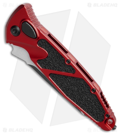 Microtech Socom Elite T/E Automatic Knife Red Aluminum (4" Black Serr) 161A-2RD