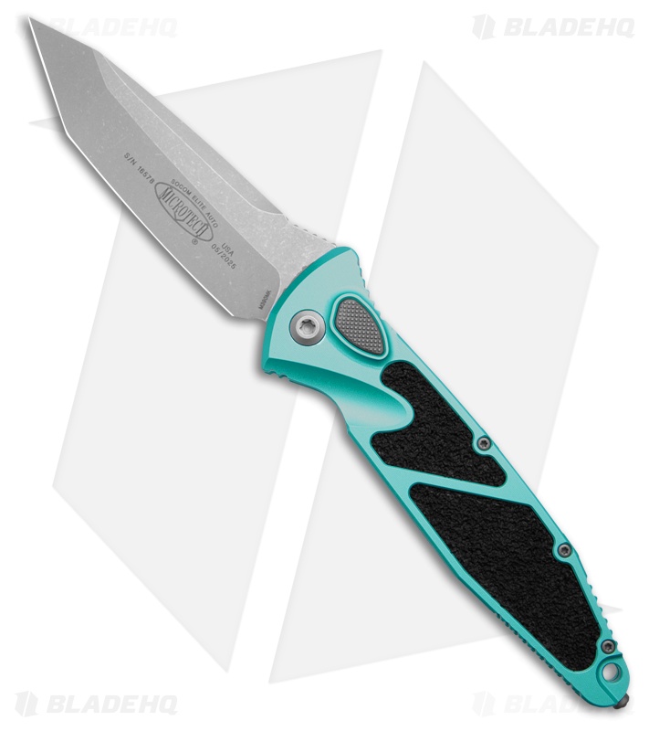 Microtech Socom Elite T/E Automatic Knife Turquoise (4" Apocalyptic) 161A-10APTQ