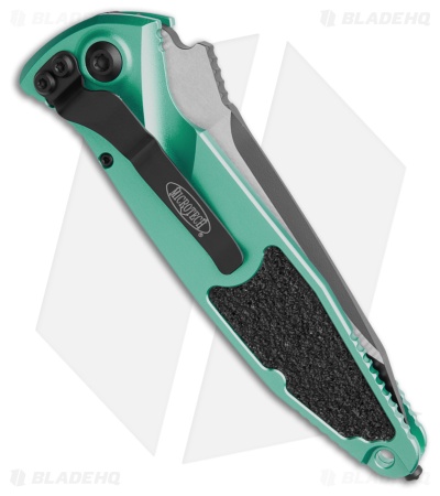 Microtech Socom Elite T/E Automatic Knife Turquoise (4" Black Serr)161A-2TQ