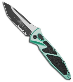 Microtech Socom Elite T/E Automatic Knife Turquoise (4" Black Serr)161A-2TQ
