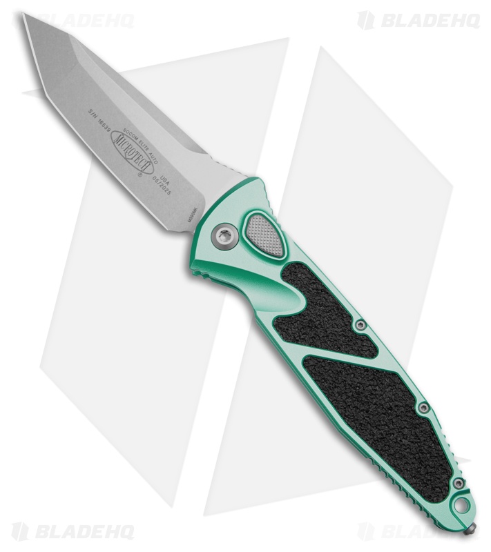 Microtech Socom Elite T/E Automatic Knife Turquoise (4" Stonewash) 161A-10TQ