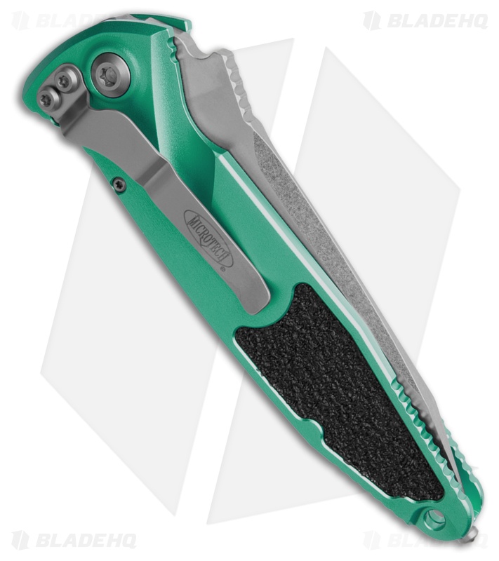 Microtech Socom Elite T/E Automatic Knife Turquoise (4" Stonewash) 161A-10TQ