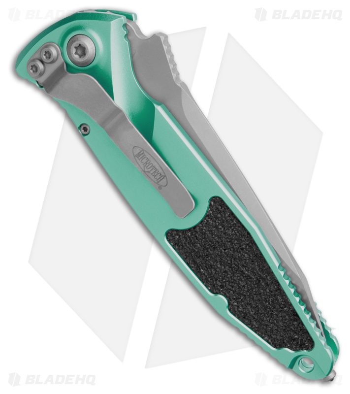Microtech Socom Elite T/E Automatic Knife Turquoise Aluminum (4" Apoc Serr)