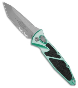 Microtech Socom Elite T/E Automatic Knife Turquoise Aluminum (4" Apoc Serr)