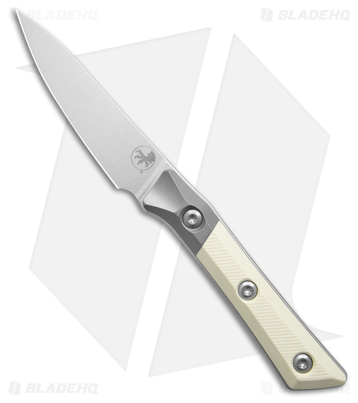 3.5" Pairing Knife Stonewash Standard Titanium Bolster Ivory G-10