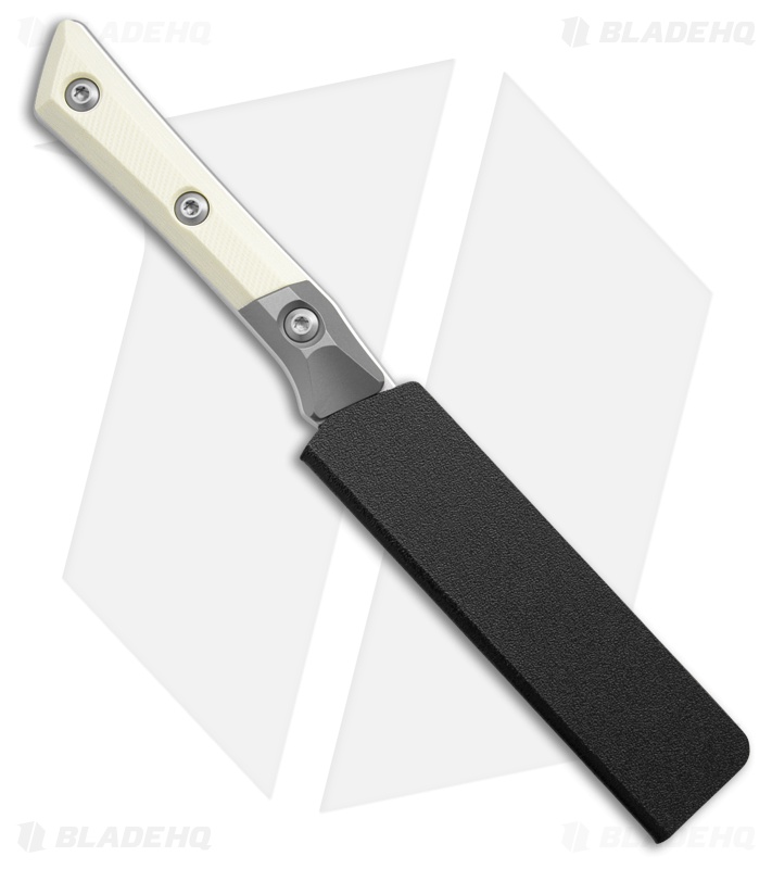 3.5" Pairing Knife Stonewash Standard Titanium Bolster Ivory G-10