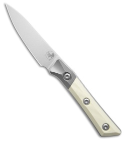 3.5" Pairing Knife Stonewash Standard Titanium Bolster Ivory G-10