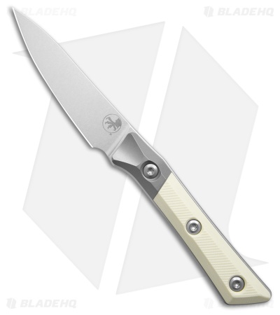 3.5" Pairing Knife Stonewash Standard Titanium Bolster Ivory G-10